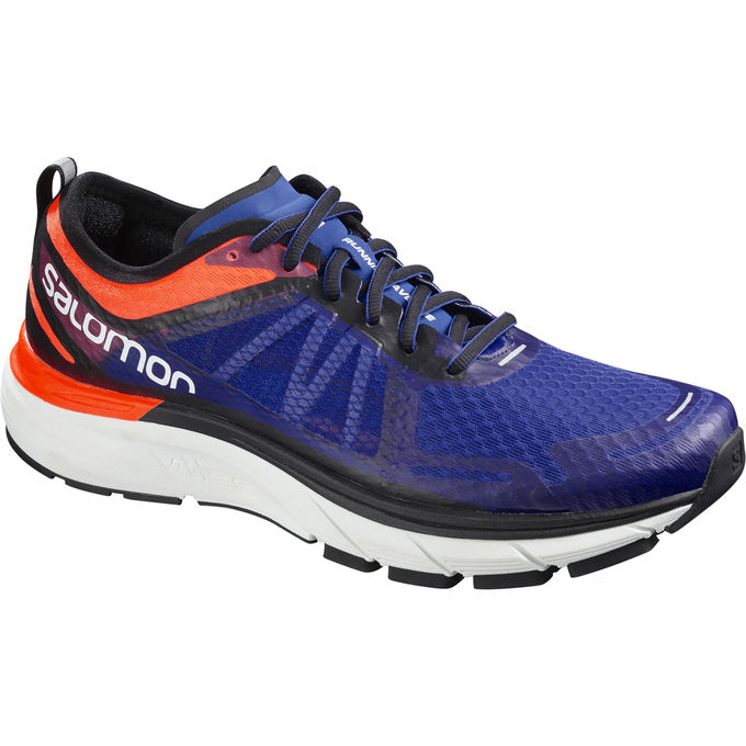 SALOMON SONIC RA MAX Philippines - Men's Running Shoes - Navy/Black/White | 574930-RBZ